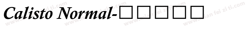 Calisto Normal字体转换